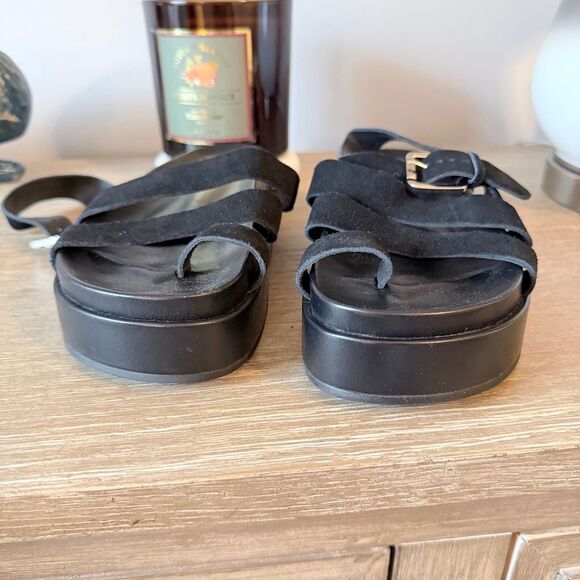 Jeffrey Campbell Hebrides Black Strappy Platform Sandals Size 6 - Picture 5 of 8